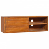 vidaXL Dulap TV montat pe perete, 90x30x30 cm, lemn masiv de tec