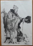 Vasile Socoliuc, acuarela semnata, Scene gen, Impresionism