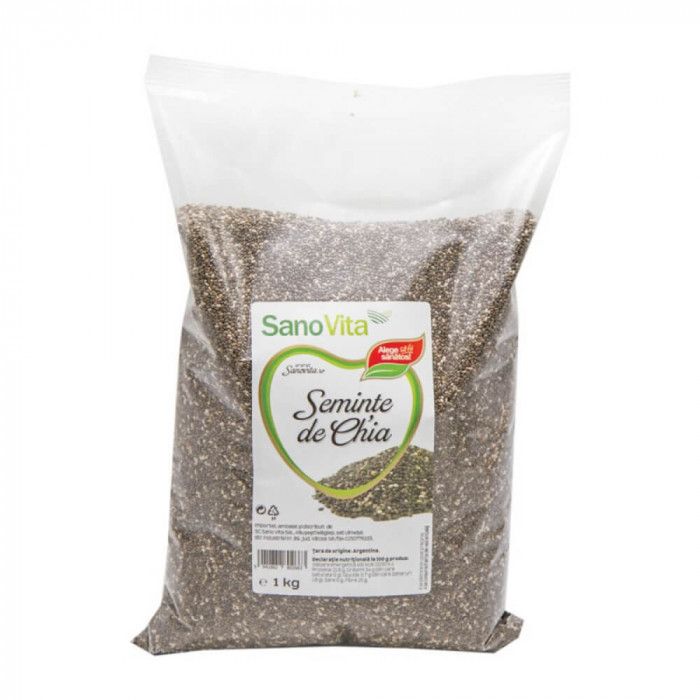 Seminte de Chia Sano Vita, 1Kg, Seminte Chia, Sano Vita Seminte Chia, Chia Sano Vita, Chia Neagra Sano Vita, Seminte de Chia Desert, Seminte de Chia N