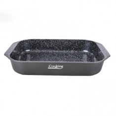 Tava ceramica cuptor aluminiu turnat 39.5x26x6.3cm negru Heinner DNC57163