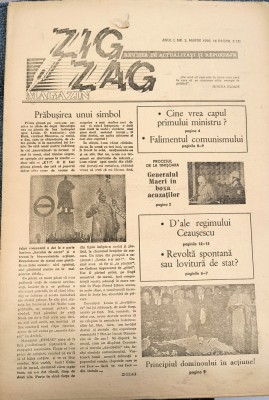 ZIAR VECHI ZIG ZAG , ANUL 1 , NR.3 , MARTIE 1990 foto