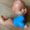 Bebe baietel, Jucarie romaneasca de cauciuc, ARADEANCA, anii 60, piuitoare