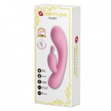 Cumpara ieftin Vibrator Iepuras Pretty Love Hugo Roz, 12 Functii, Silicon Moale, Reincarcabil USB, Rezistent la Apa, 16.5cm