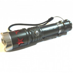 Lanterna LED 1W Power Light Star cu Zoom si Acumulator 18650 foto