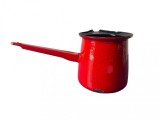 Ibric emailat (negru-rosu) 12 cm, 720 ml Resigilat Handy KitchenServ