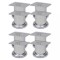 vidaXL Picioare de canapea rotunde, 8 buc., 60 mm, crom 3051485