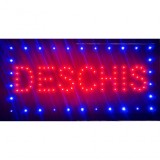 Reclama Luminoasa Panou LEDuri Animate Deschis 50x25cm Rosu Albastru GP