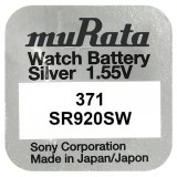 Baterie Ceas Murata SR920SW (371) &ndash; Oxid de Argint &ndash; 1,55 V &ndash; Fabricată &icirc;n