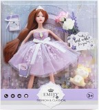 Papusa Emily 30 cm cu rochita eleganta si figurina pisicuta, Oem