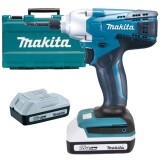 Makita TD127DWE - Masina de insurubat cu impact cu 2 acumulatori Li-Ion 18 V 1.5 Ah 140 Nm M5-M14 valiza plastic