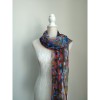 Eșarfă Damă Roz Bubble, 80x180cm, Viscoză &amp; Poliester, Transparentă, Made in Italy, Accesorii Modă, Toate Sezoanele