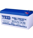Acumulator AGM VRLA 12V 1.4Ah plumb acid 97x47x50 mm F1 terminal TED