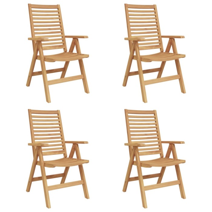 Scaun 4 buc. Maro Lemn solid de tec Convertibil