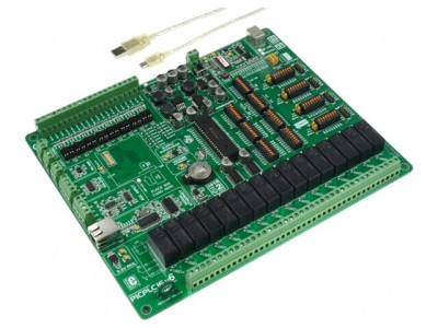 Kit Dezvoltare Microchip PIC18 și PICPLC16 V6 PLC System foto