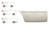 Segment reparatie aripa spate Mercedes Sprinter 1995-2007,Lt 1995-2006 Partea Dreapta, Spate, baza roti : 4025 mm , lungime 1185 mm , inaltime 500 mm
