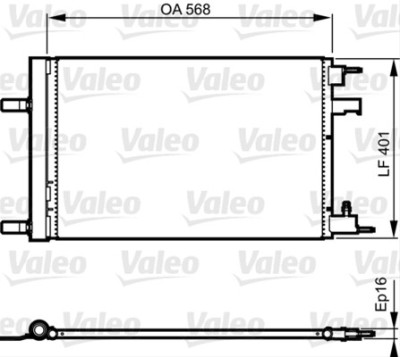 Condensator climatizare AC Valeo, OPEL ASTRA J, 2009-06.2015; CASCADA, 2013-; ZAFIRA TOURER, 2011-2014, Chevrolet CRUZE, 2009-2015; ORLANDO, 2011- mo foto