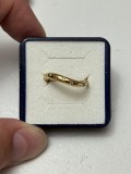 INEL AUR 18K + 8 Diamante = 0.15ct - Tip Verigheta - 4g. - Vintage !