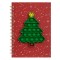 Carnet de Notițe, Crăciun, A5, 80 File, Copertă Roșie, Brad Pop It Silicon