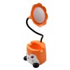 Lampa Birou LED Portocalie cu Suport Telefon & USB, 3W, Acumulator 1200mAh, ABS