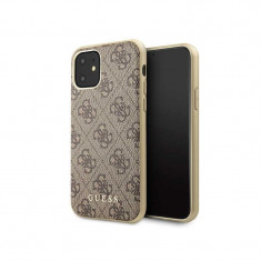 Husa Plastic - TPU Guess 4G pentru Apple iPhone 11, Maro GUHCN61G4GB