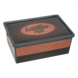 Cutie Depozitare Plastic Leather Style, Capacitate 10L, Maro