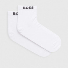 BOSS șosete 2-pack bărbați, culoarea alb 50491208