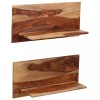 VidaXL Rafturi de perete, 2 buc., 58x26x20 cm, lemn masiv de acacia 247930