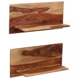 vidaXL Rafturi de perete, 2 buc., 58x26x20 cm, lemn masiv de acacia