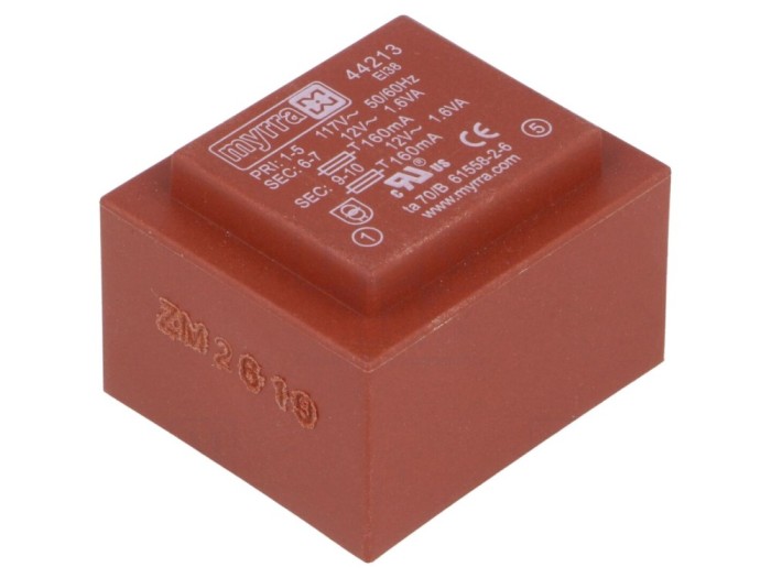 Transformator PCB &icirc;ncapsulat 3,2VA 117V 12V
