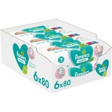 Servetele umede Pampers Sensitive, 6 pachete x 80, 480 buc