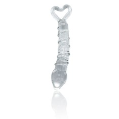Dildo Hearty, Sticla Premium, 20 cm, Passion Labs, Glass Series