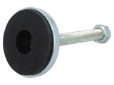 Picioruş rigid cu ax Diam. 55mm M12 din oţel, ştift din oţel