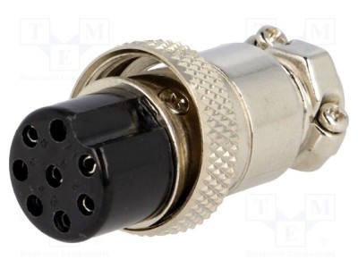 Conector CLIFF pentru microfoane mufa mamă PIN 8 cablu drept foto