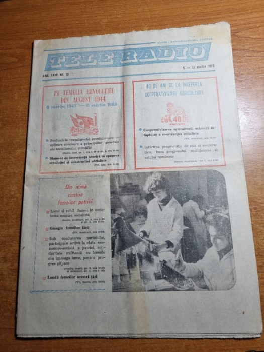 revista radio tv 5 - 11 martie 1989