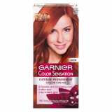 Vopsea de Par Permanenta Garnier Color Naturals 7.40, 110 ml, Intense Amber, Vopsea Par Roscat, Colorare Par Garnier Intense Amber, Vopsea de Par Nuan