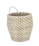 Cos depozitare iarba mare natur alb Jade &Oslash;20x22h