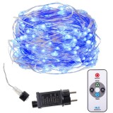 Instalatie luminoasa decorativa cu 300 LED albastre, telecomanda, 30 m