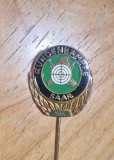 H504-I-Insigna veche de onoare Tir sportiv Gemania 1994 participant sau castigator, alama aurita si emailata
