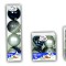 Set 8 globuri 60mm argintiu-verde petrol decor glitter argintiu
