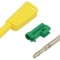 Conector banană 4mm galben-verde 1mm2 1kV 19A