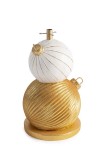 Suport brad Craciun ceramica alba aurie 44x41x69h