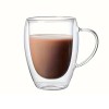 Cana pentru cafea, cu pereti dubli, 350 ml, transparenta, dimensiuni: 5 x 11.6 x 7.5 cm, Oem