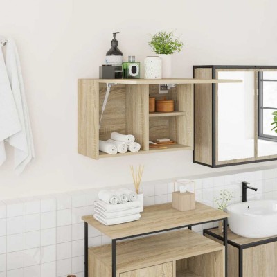 vidaXL Dulap perete baie, stejar sonoma, 60x25x40 cm, lemn prelucrat 860069 foto