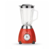 Blender Retro Zilan, capacitate 1.5 L, putere 500 W, lame din otel, Rosu