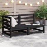 VidaXL Set mobilier de grădină, 2 piese, negru, lemn masiv de pin 805694