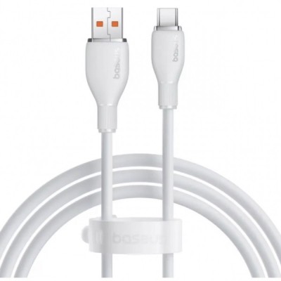 Cablu Date si Incarcare USB-A - USB-C Baseus Pudding, 100W, 2m, Alb P10355703221-01 foto