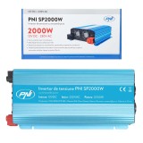 Cumpara ieftin Invertor Auto PNI SP2000W, Sinusoida Pura, 12V DC - 230V AC, 2000W, 2 Prize, Protectie Supraincalzire