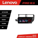 Navigatie Android Lenovo PRO 12.3 QLED 8+256GB pentru Kia Rio 2011-2014