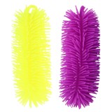 Set 2 viermi din silicon moale, Galben Mov, 20 cm