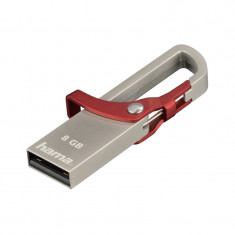 Stick Hook-Style Hama, 8 GB, USB 2.0, Rosu foto